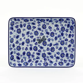 Tacka ceramiczna 111 24/18cm <br> 1443X Ważka w kwiatach